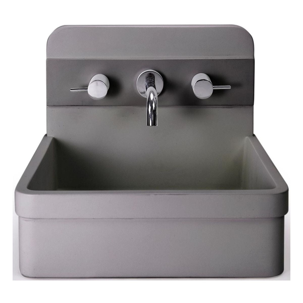 Nood Surface Mount Herbert Basin in Two Tone in Mid Tone Grey