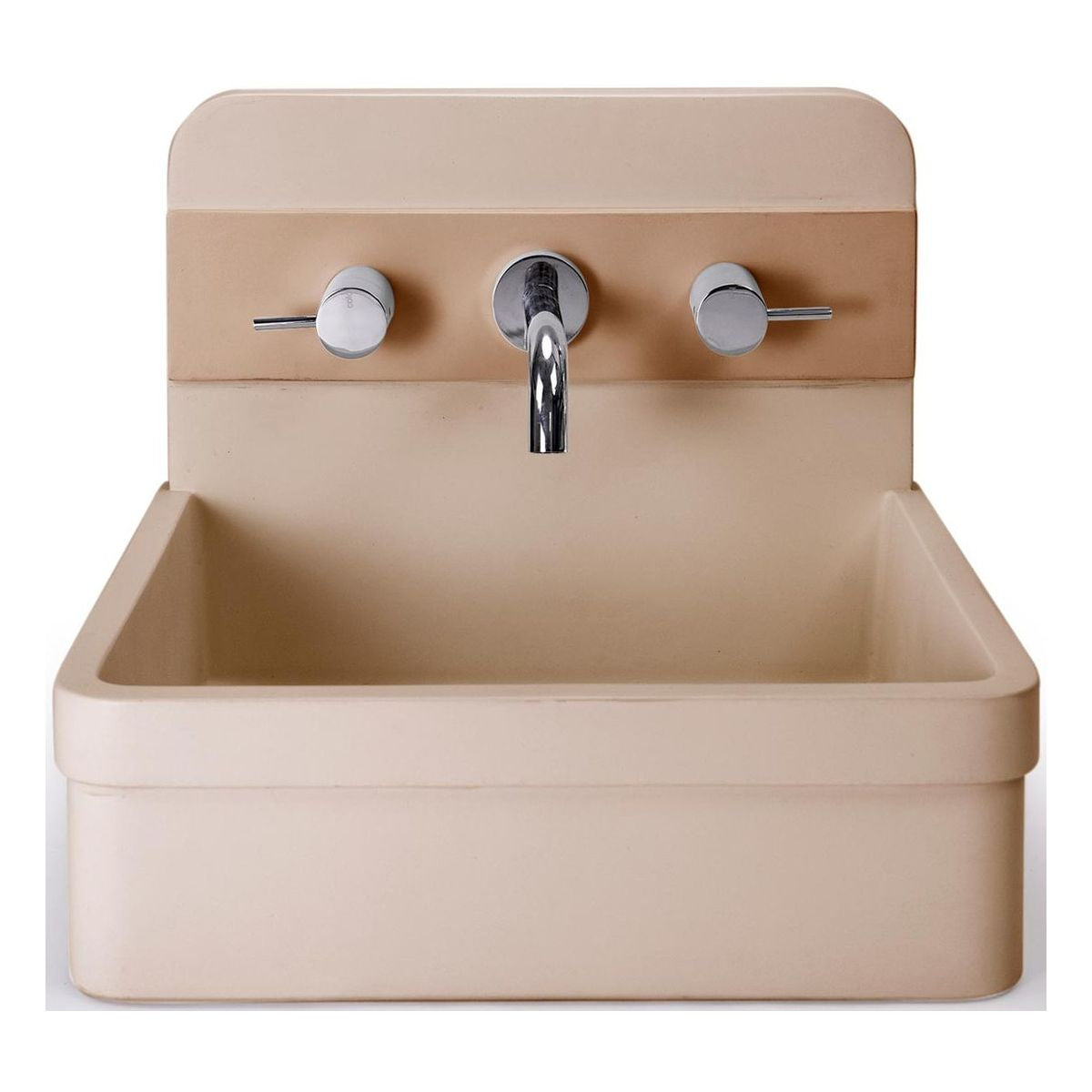 Nood Surface Mount Herbert Basin in Two Tone in Pastel Peach