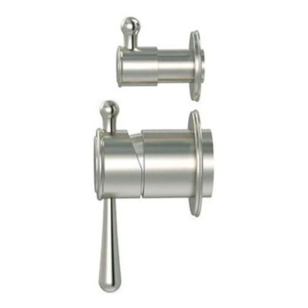Meir Harrington Shower Divertor Mixer Finished Parts, Brushed Nickel