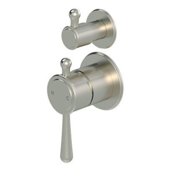 Meir Harrington Shower Divertor Mixer Finished Parts, Brushed Nickel