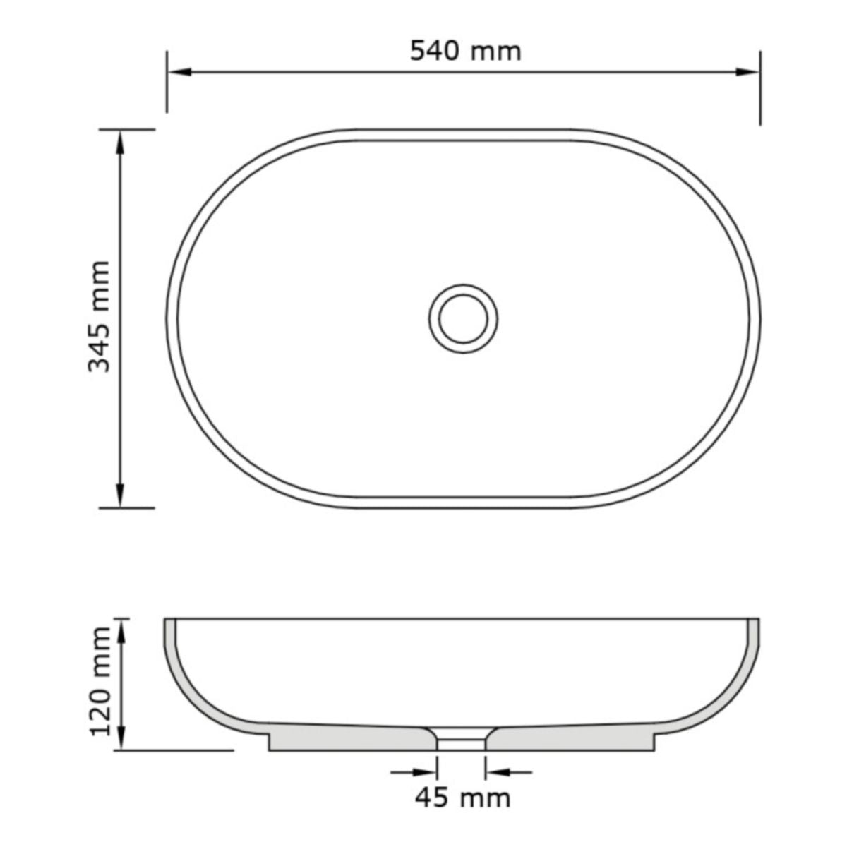 Kaarla Oval Concrete Wall Mount Basin - Rose