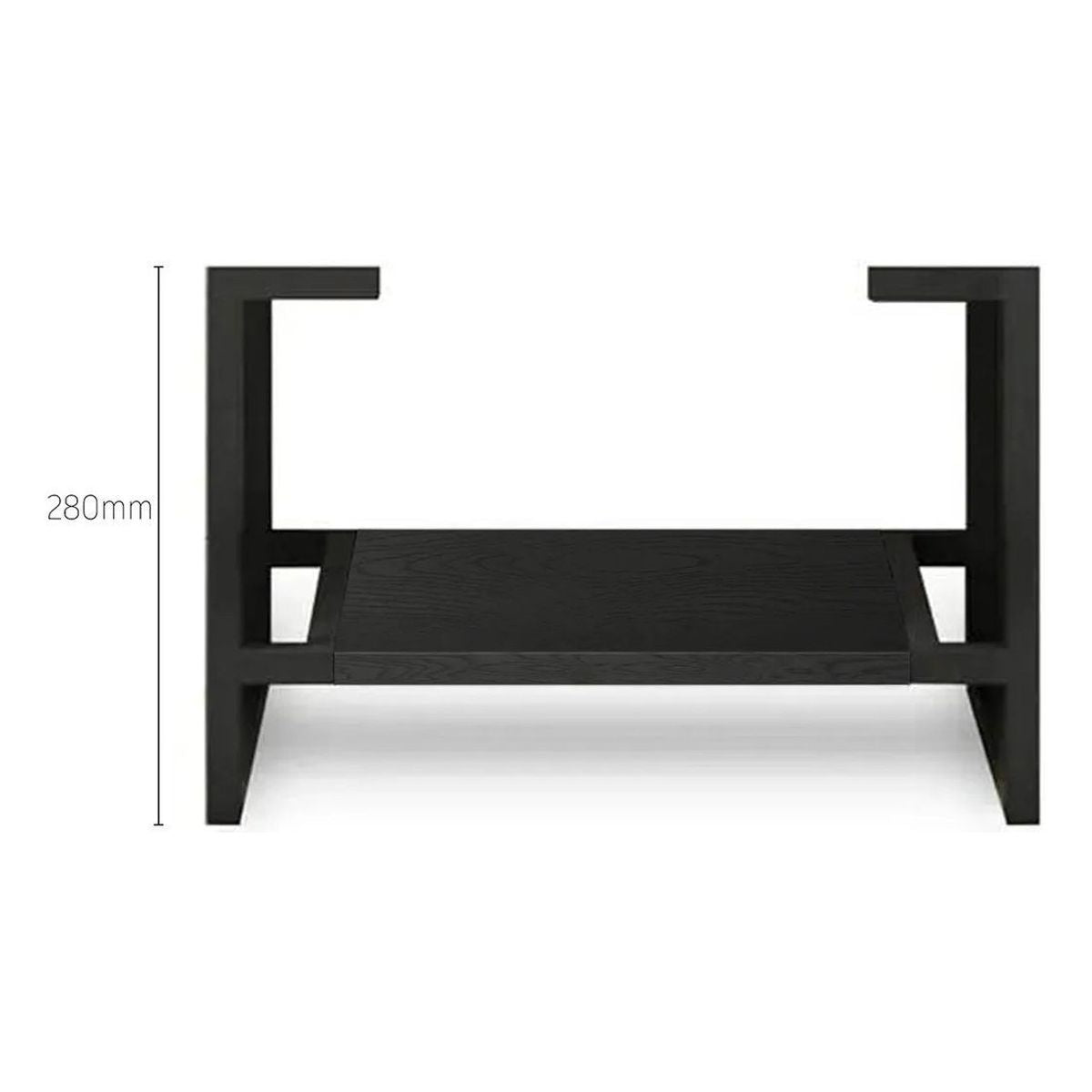 Otti Byron Leg With Shelf 600mm (Leg Only) - Black Oak