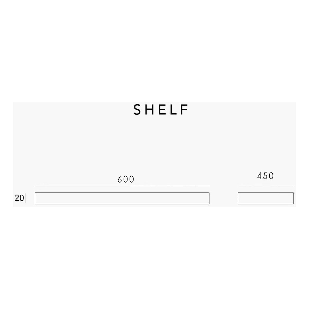 Otti Byron Leg With Shelf 600mm (Leg Only) - Black Oak