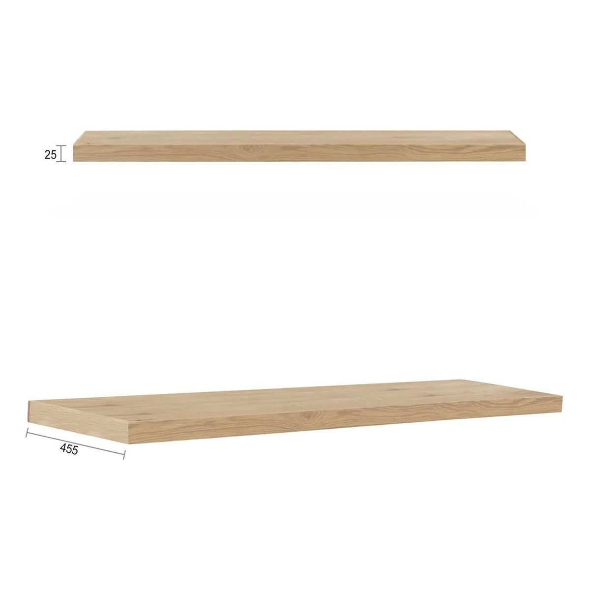 Otti Byron Leg With Shelf 600mm (Leg Only) - Natural Oak