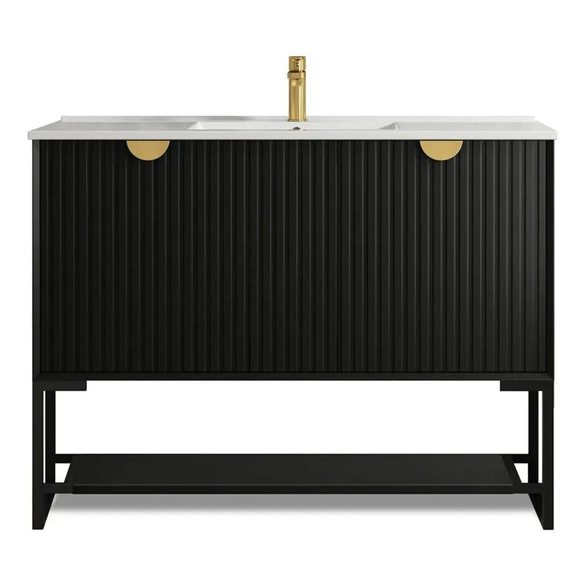 Otti Leg Marlo 1200X450 Matte Black - (Leg Only)