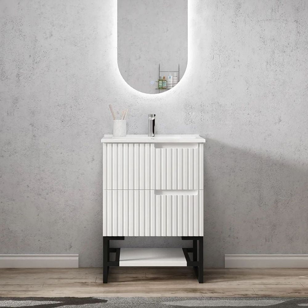 Otti Leg Noosa 600X450 Matte White - (Leg Only)