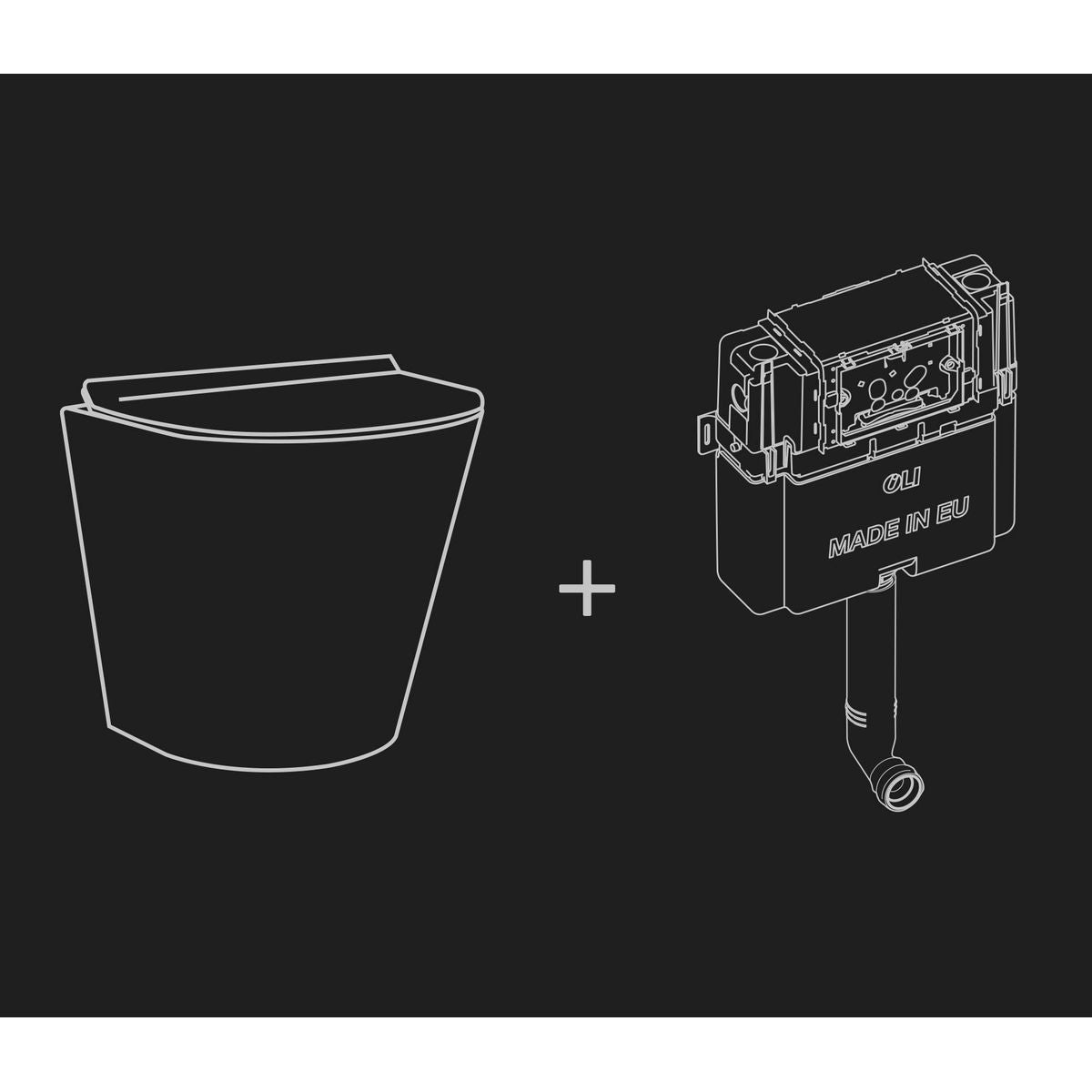Studio Bagno Manhattan Wall Faced Package With Expert Evo Mechanical Cistern