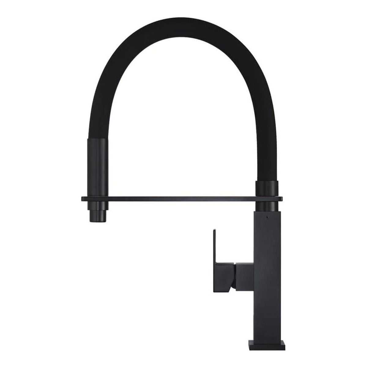 Square Flexible Kitchen Mixer Tap Matte Black