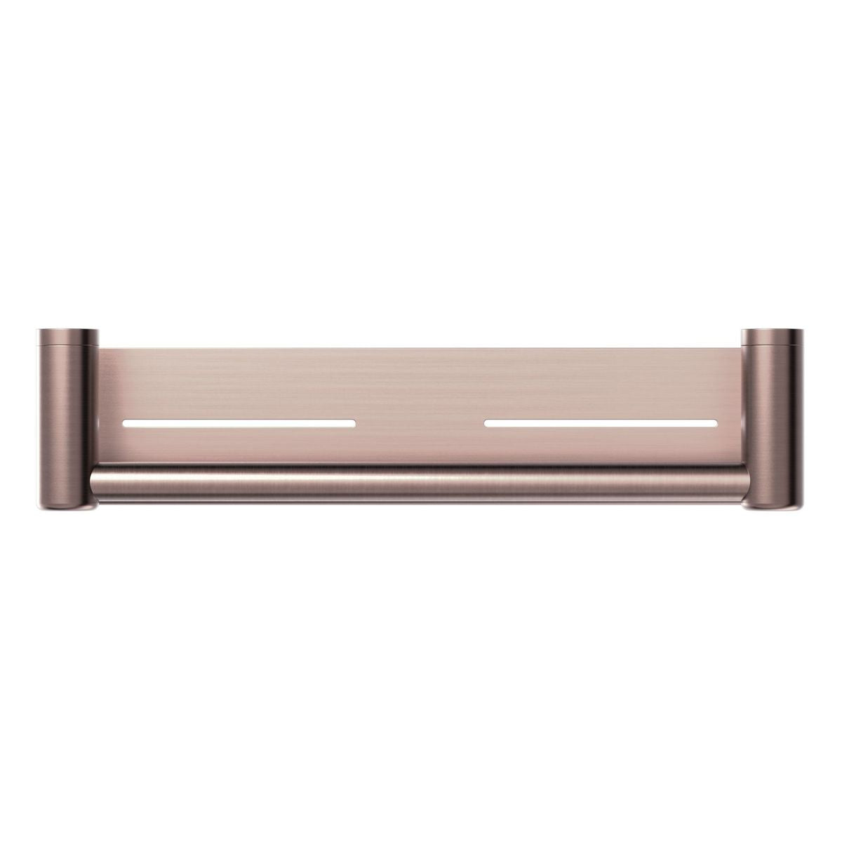 Nero Mecca Care 25mm Grab Rail With Shelf 450mm Brushed Bronze