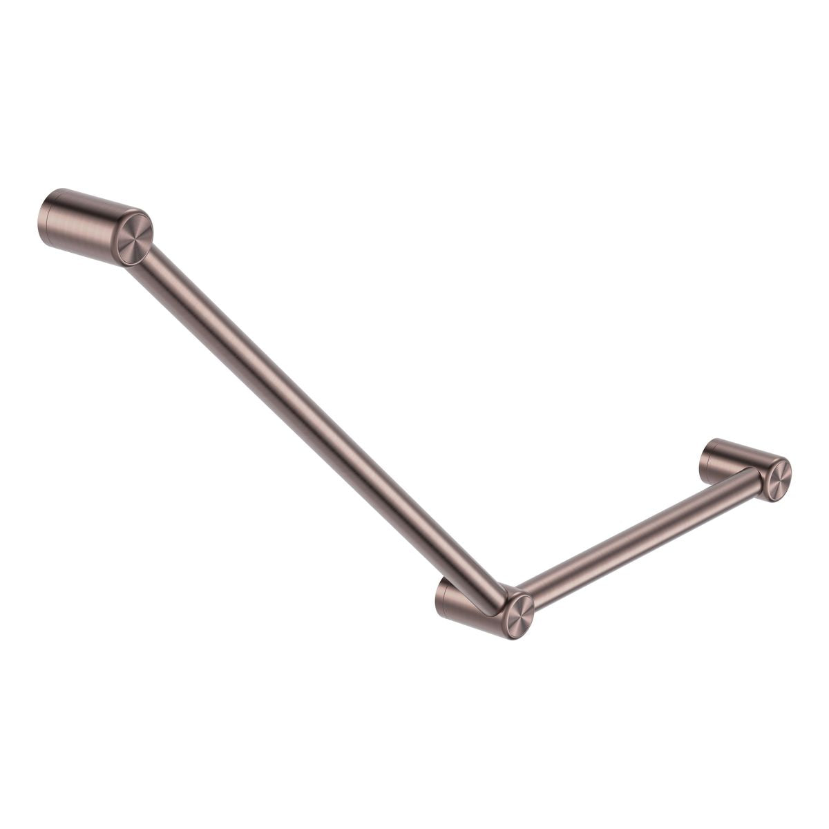 Nero Mecca Care 32mm Ambulant Toilet Grab Rail 45 Degree 750X450mm Brushed Bronze