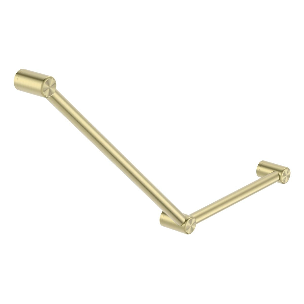 Nero Mecca Care 32mm Ambulant Toilet Grab Rail 45 Degree 750X450mm Brushed Gold