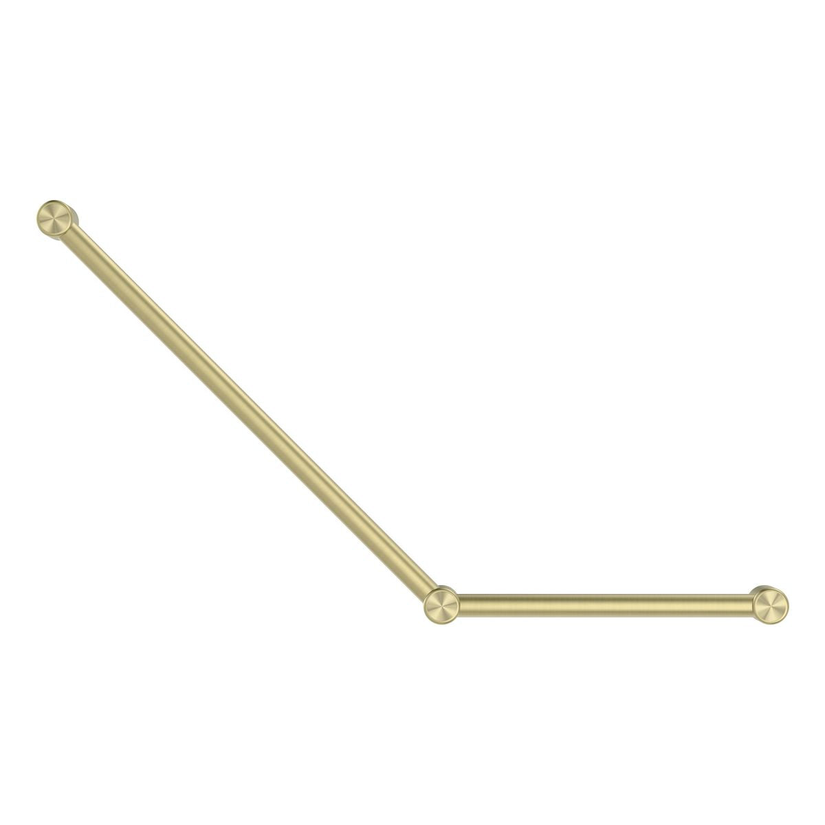 Nero Mecca Care 32mm Ambulant Toilet Grab Rail 45 Degree 750X450mm Brushed Gold