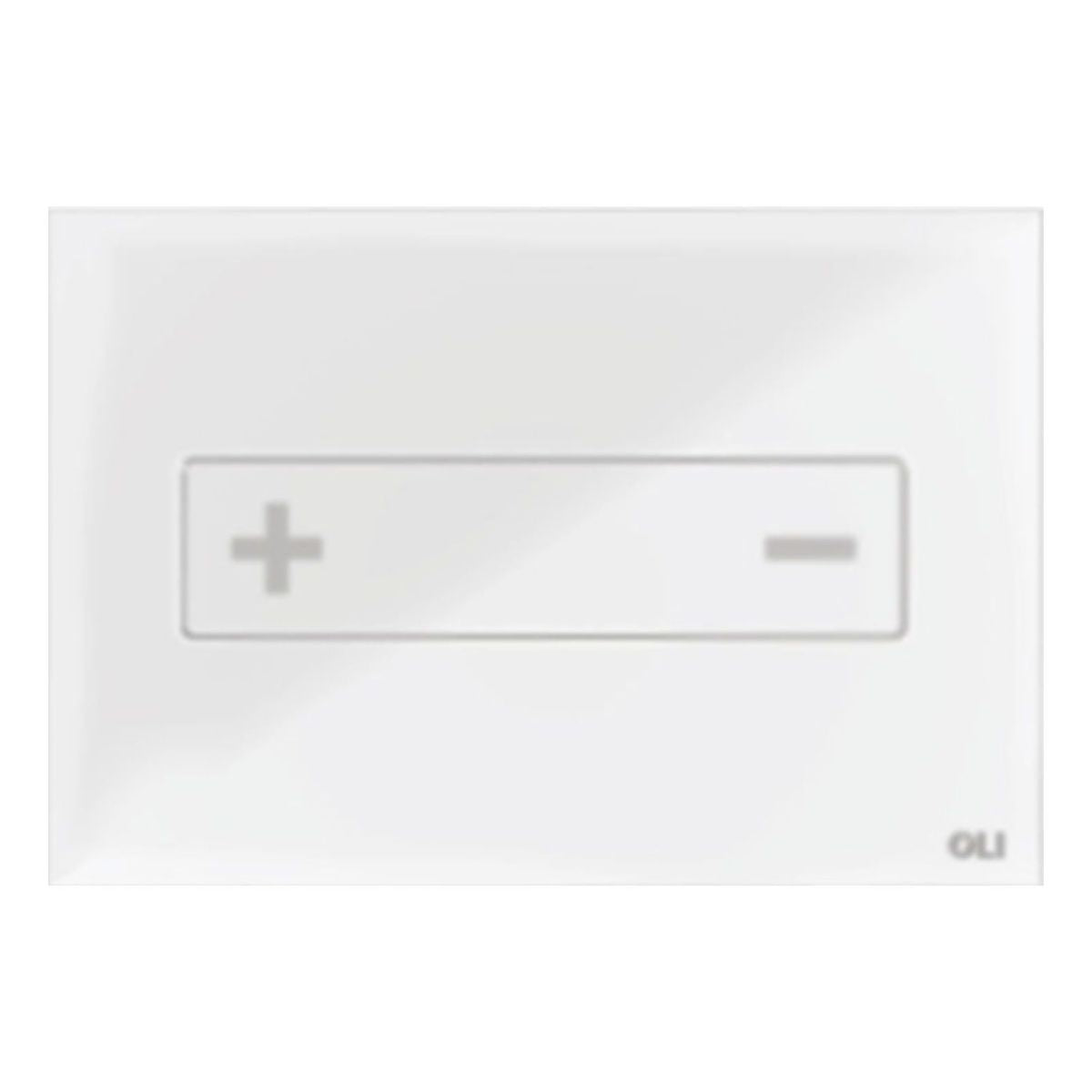 Studio Bagno Oceania Mechanical Flush Button, White Glass Satin