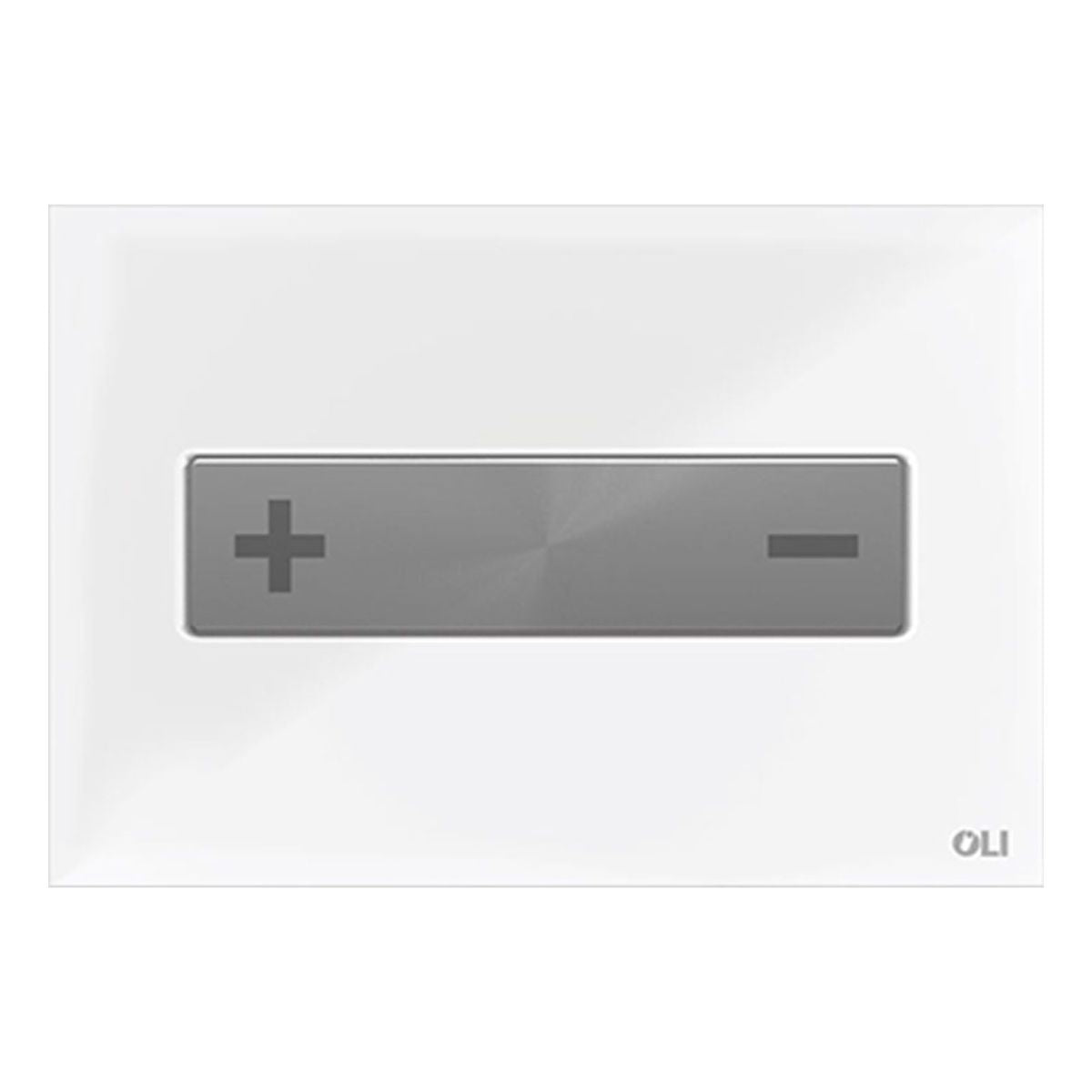 Studio Bagno Oceania Mechanical Flush Button, Glass White/Polished Stainless Steel