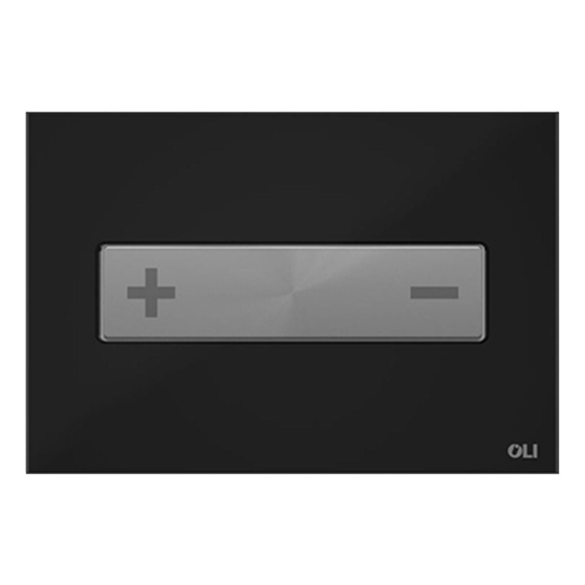 Studio Bagno Oceania Mechanical Flush Button, Glass Black/Satin Chrome