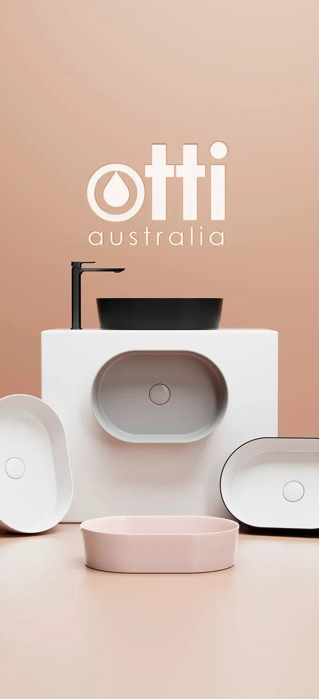 Otti Quay Oval Above Counter Basin 500x340x120, Gloss White