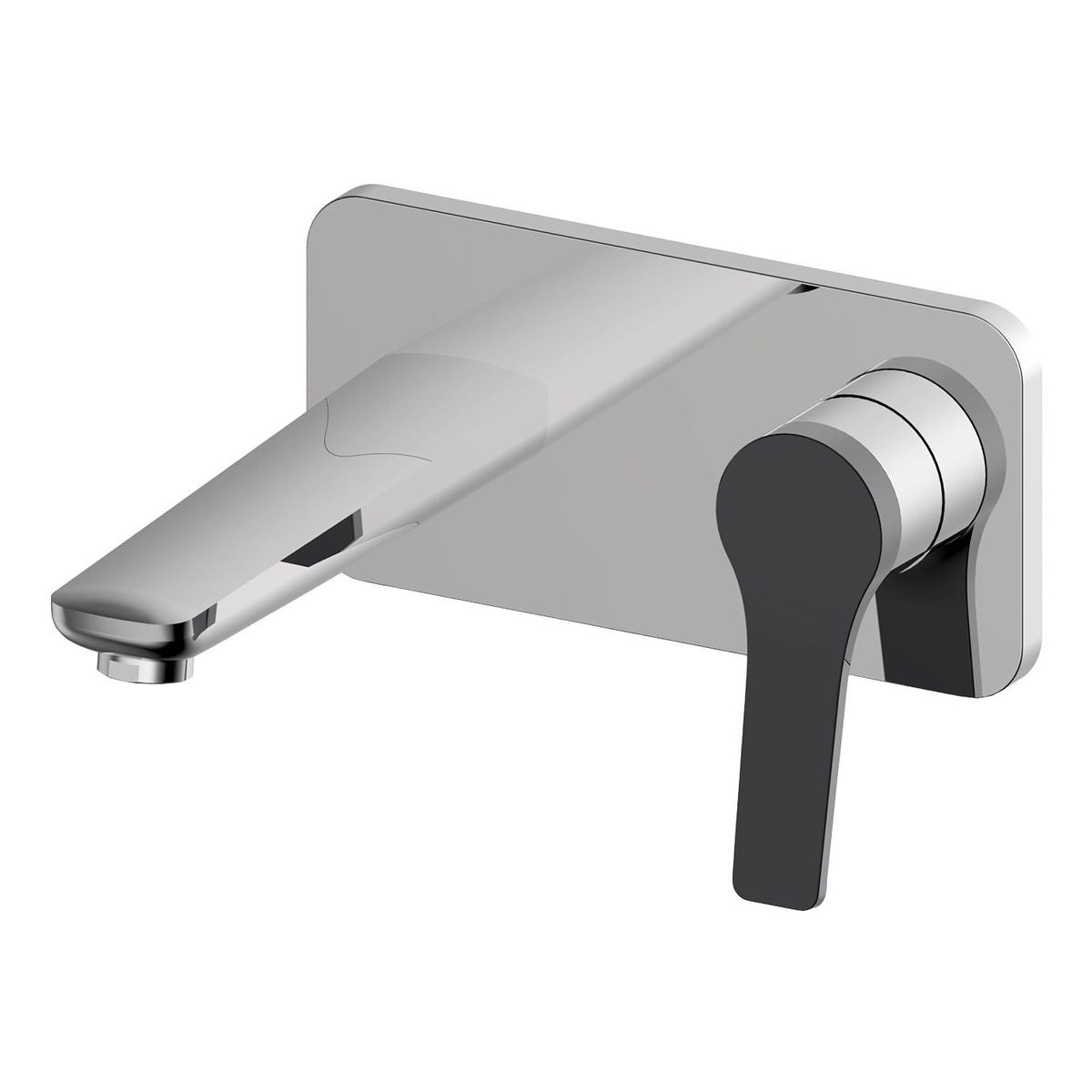 Studio Bagno Pop Wall Mounted Basin Mixer - Chrome/Matte Black Complete
