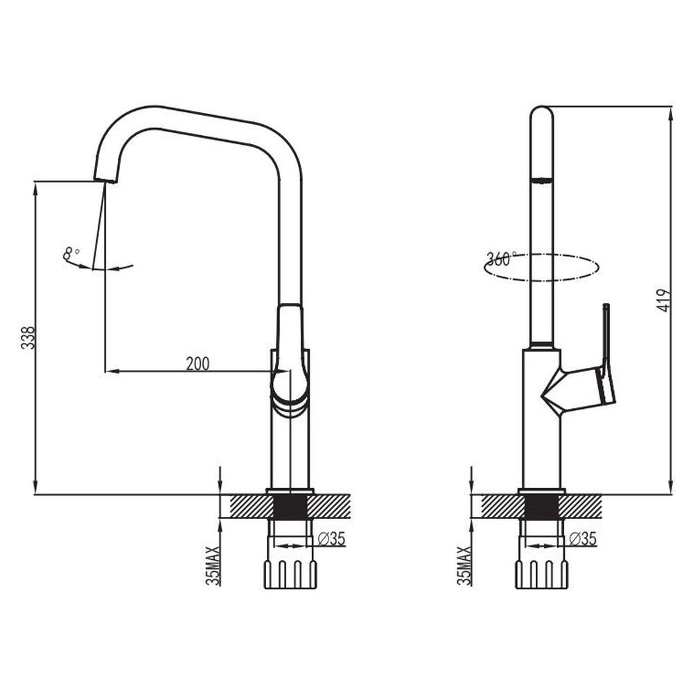 Studio Bagno Pop Sink Mixer - Chrome