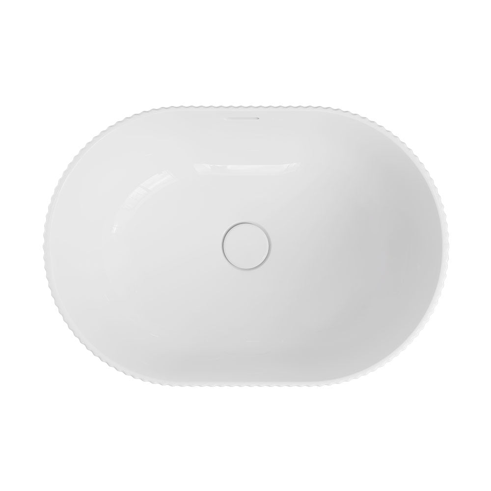 Fienza Eleanor Oval Semi-Inset Basin, Gloss White