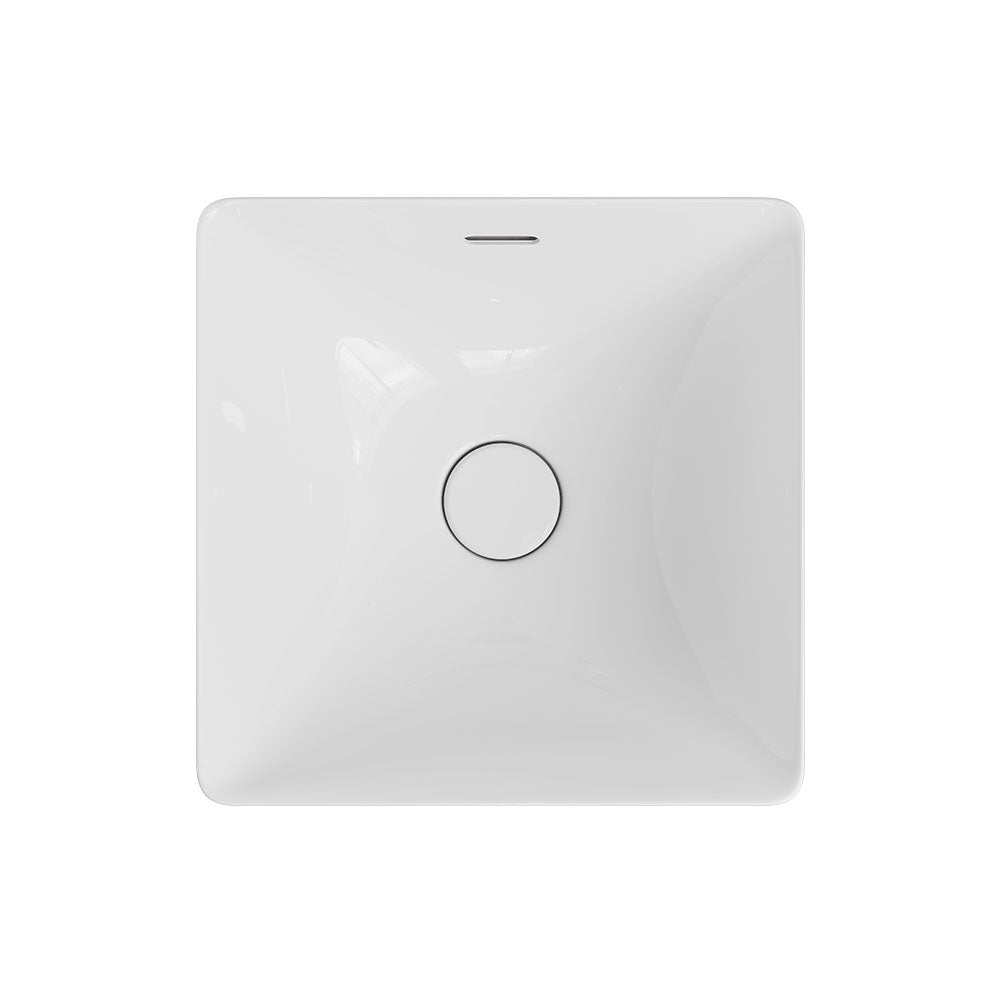 Fienza Aluca Square Semi-Inset Basin, Gloss White