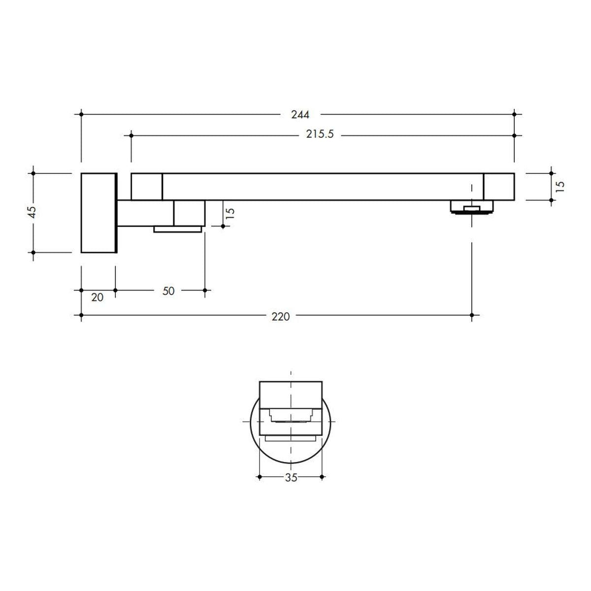 Studio Bagno Sasso Wall Mounted Swivel Spout