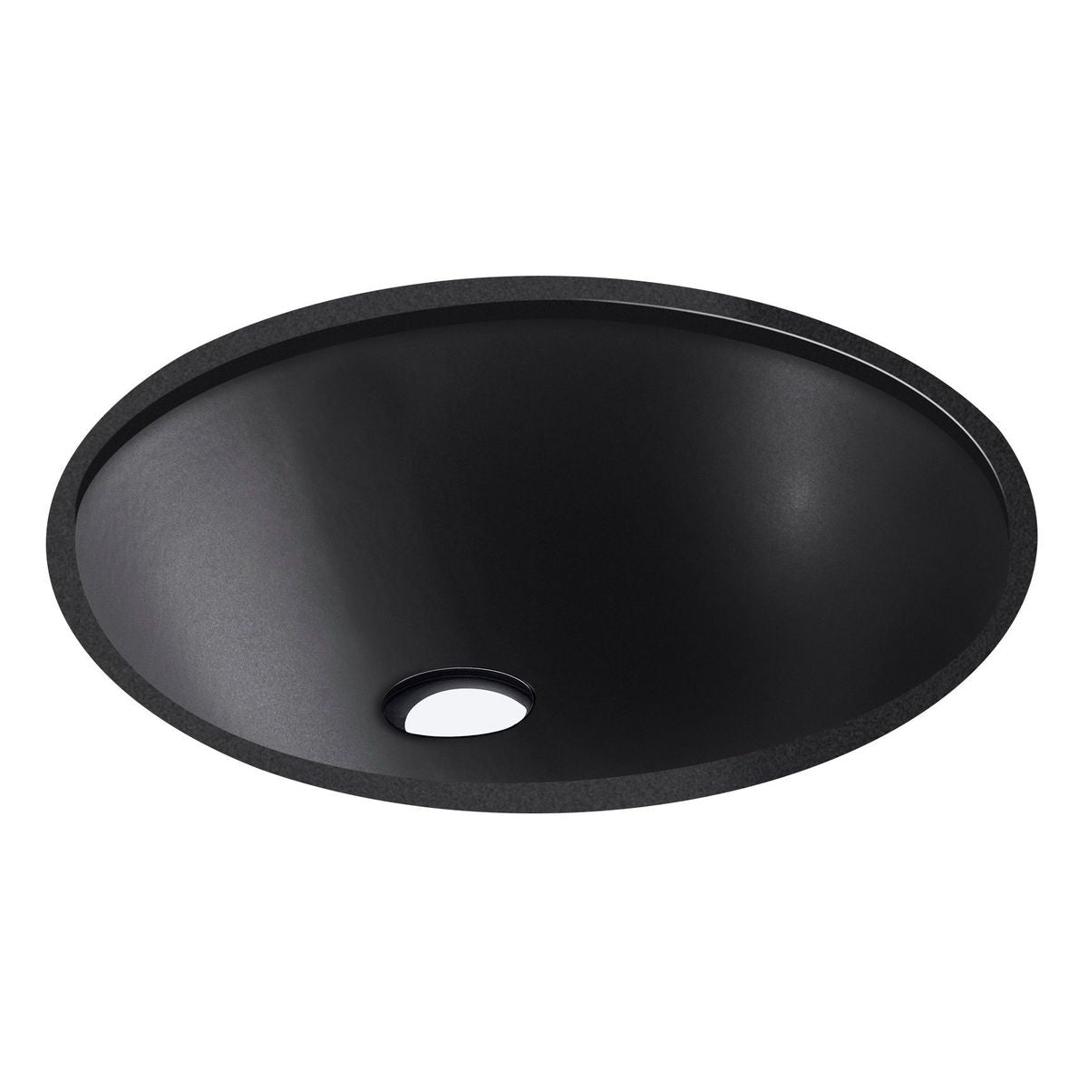Studio Bagno Sotto Oval Gloss Black Undercounter Basin
