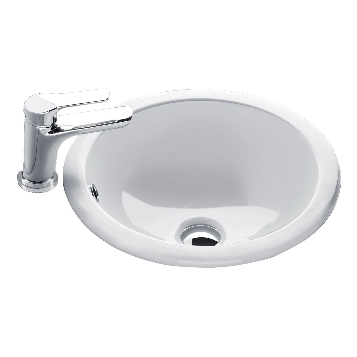 Studio Bagno Tris Inset Basin - No Taphole, Matte White