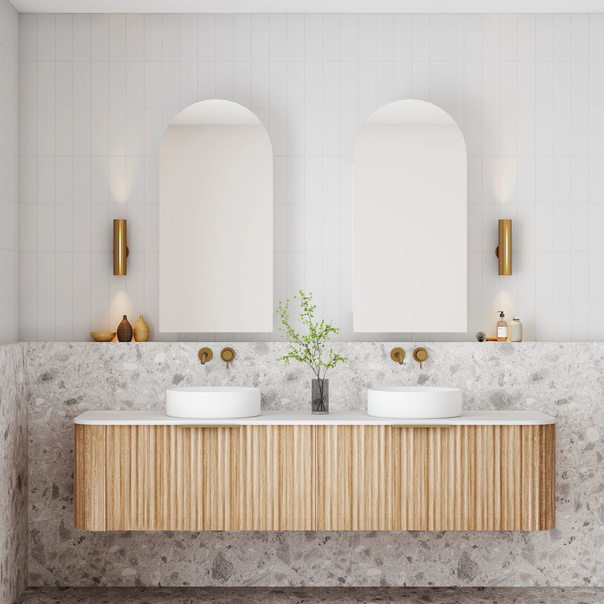Archied 450x900mm Shaving Cabinet in Matte White - Left Hand Hinge