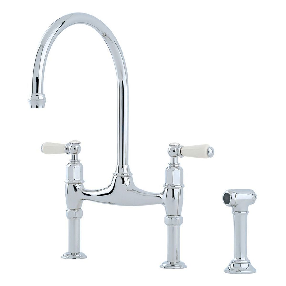 Shaws by Perrin & Rowe Pendleton Kitchen Mixer with Spray Rinse, Chrome