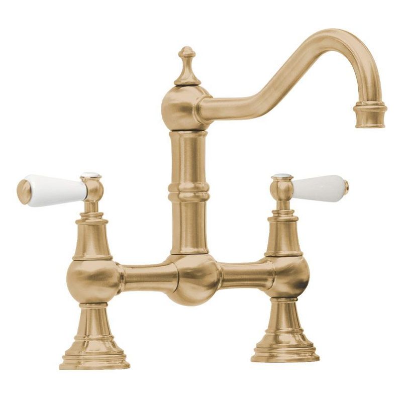 Shaws by Perrin & Rowe Hambleton Kitchen Mixer, Satin Brass