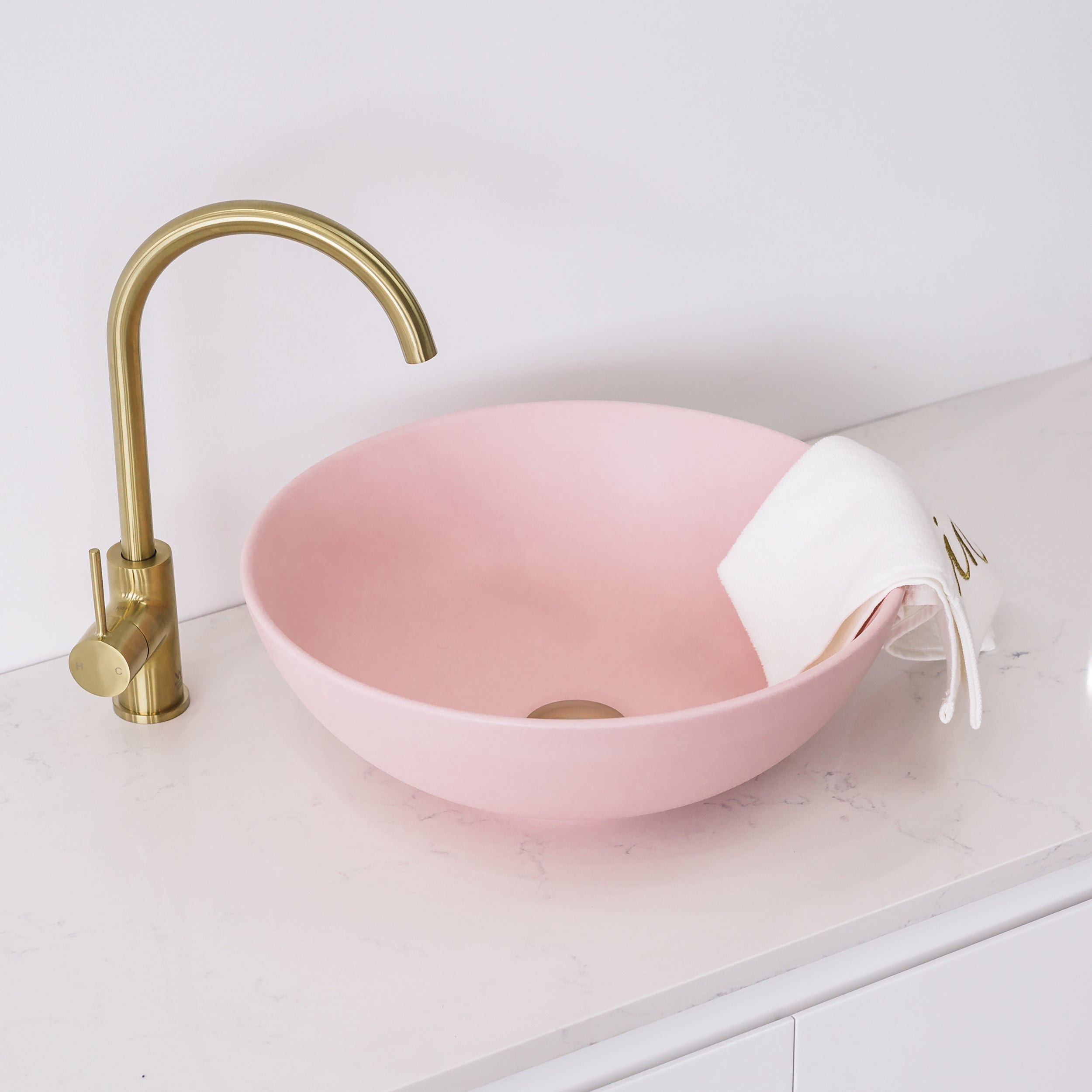Lunar Above Counter Basin Matte Pink