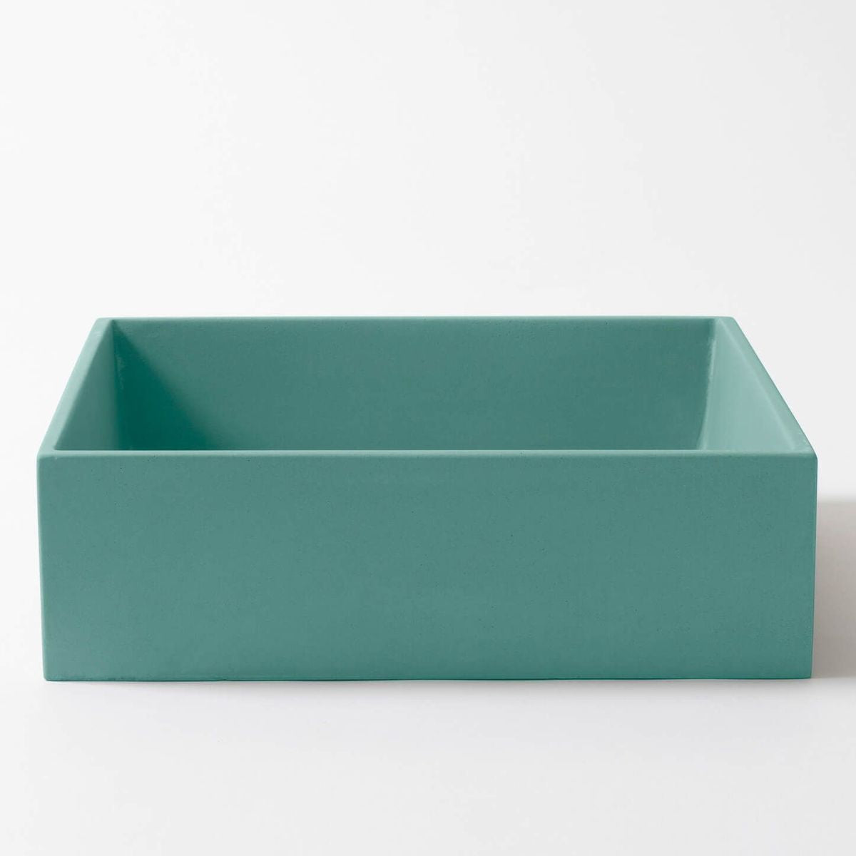 Baly Square Concrete Vessel Basin - Aqua