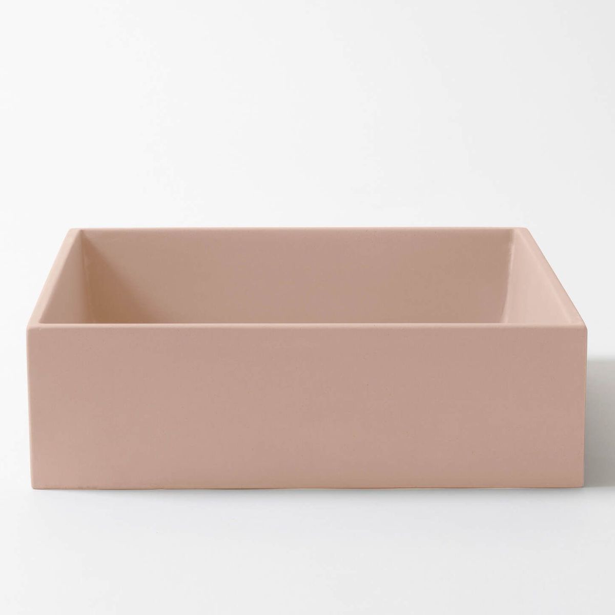 Baly Square Concrete Vessel Basin - Quartz