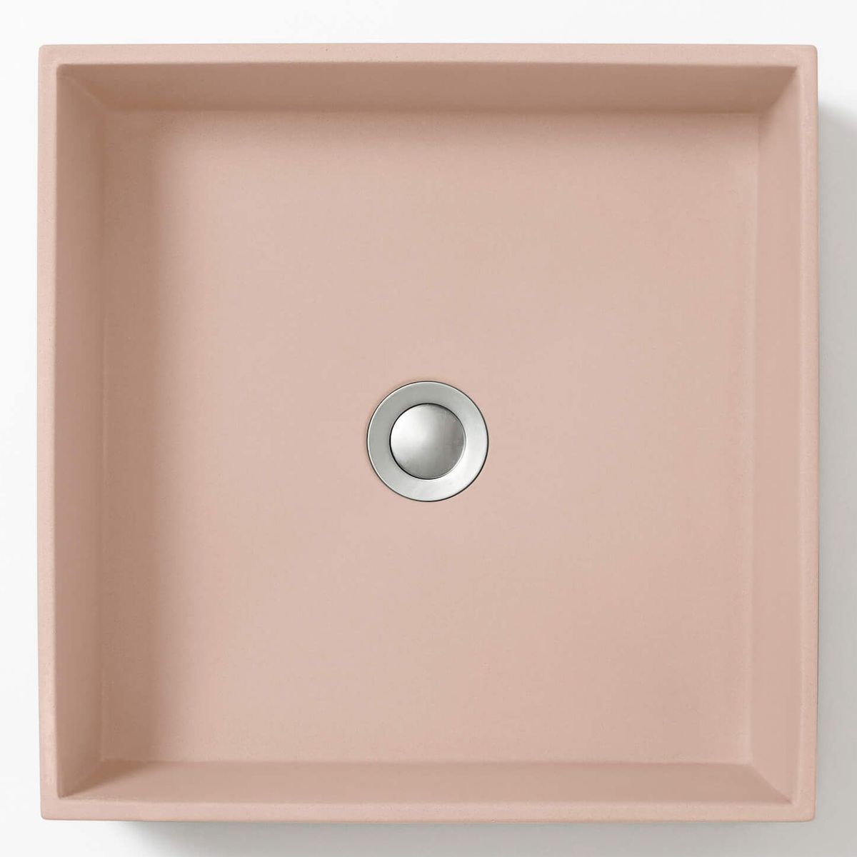 Baly Square Concrete Vessel Basin - Quartz
