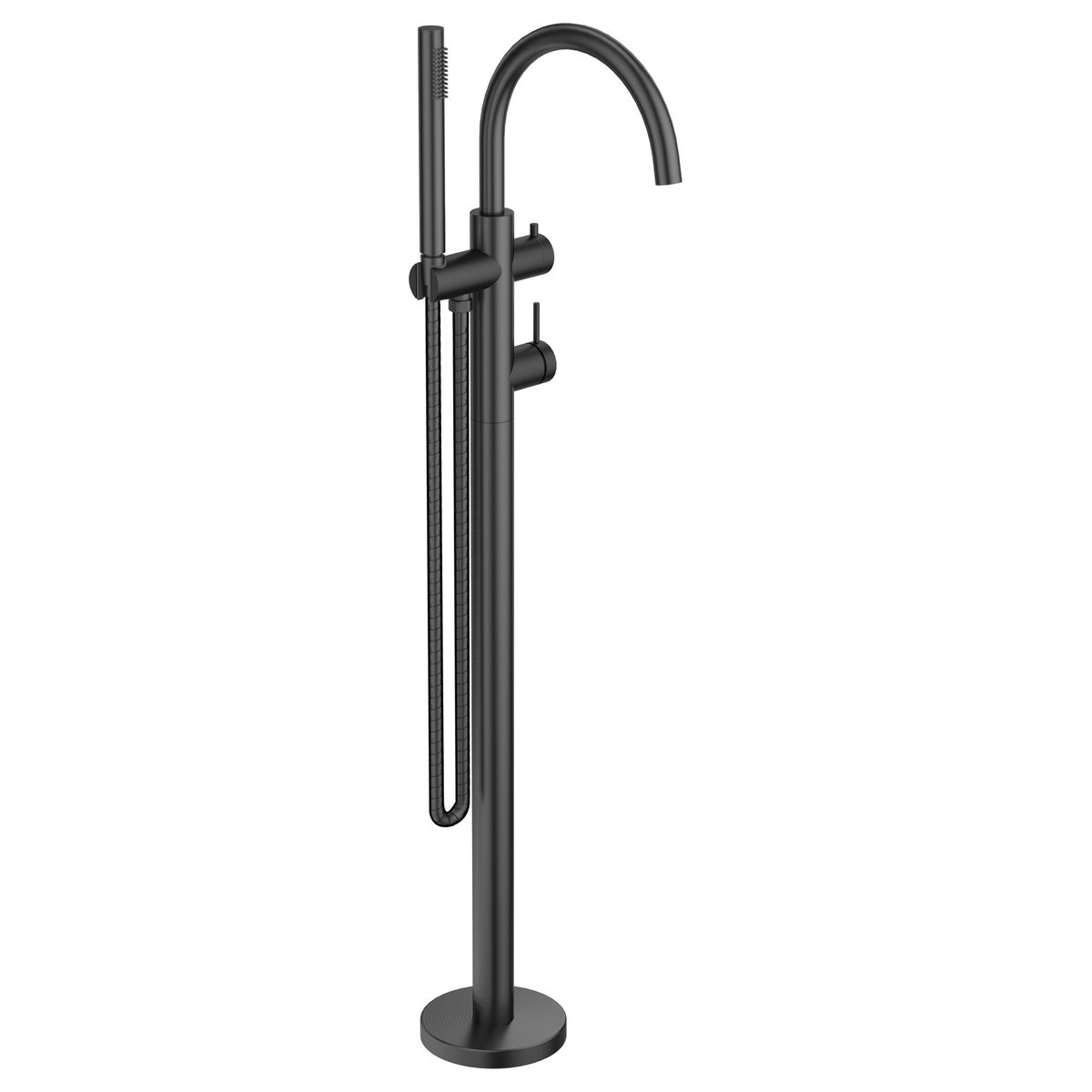 Mica Freestanding Bath Mixer with Hand Shower, Gunmetal