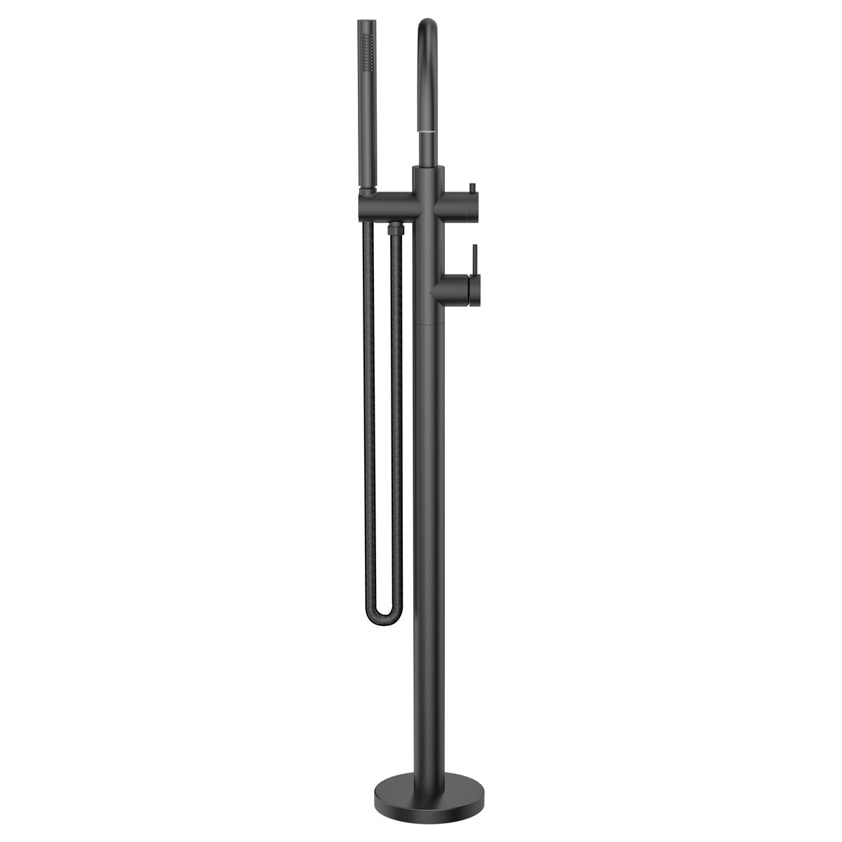 Mica Freestanding Bath Mixer with Hand Shower, Gunmetal