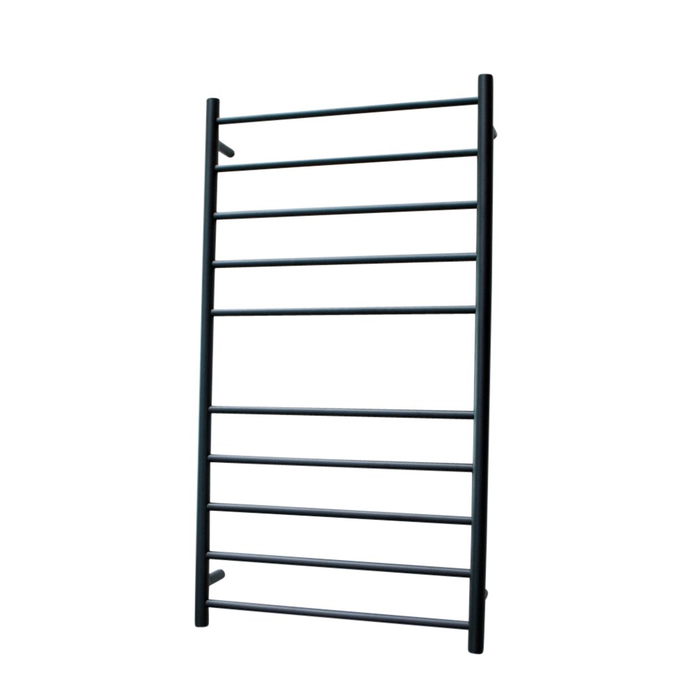 Round Heated Towel Rail BRTR02LEFT Black