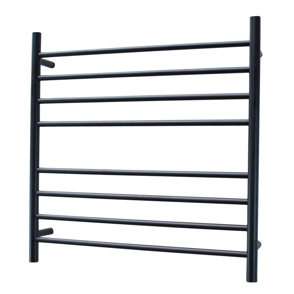 Round Heated Towel Rail BRTR06LEFT Black