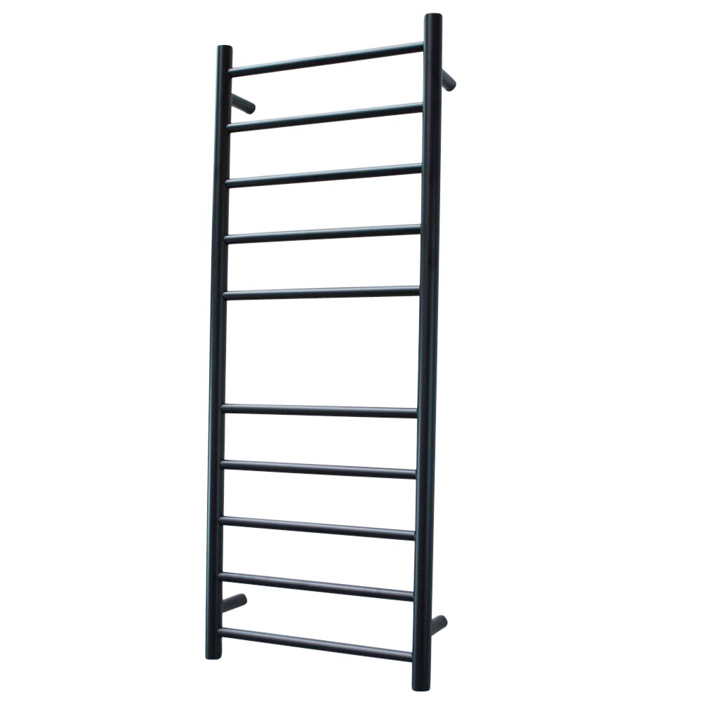 Round Heated Towel Rail BRTR430LEFT Black