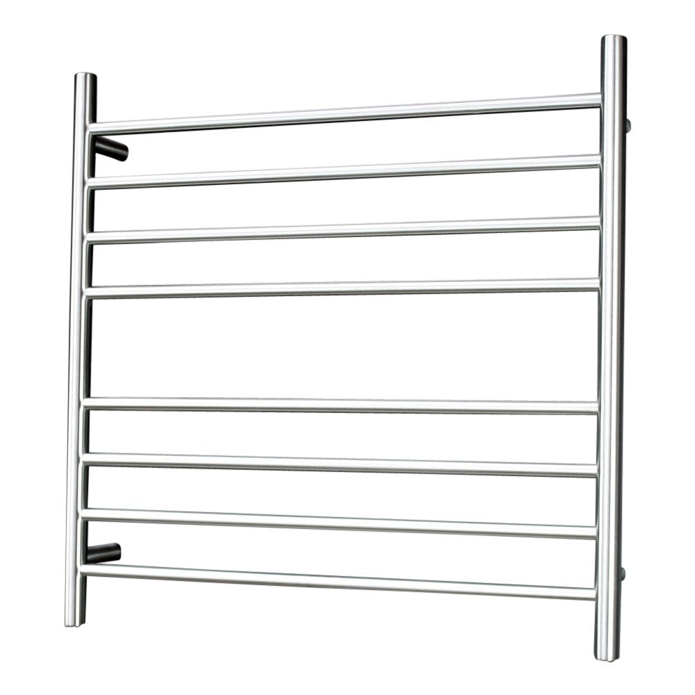 Round Heated Towel Rail BRU-RTR06LEFT Brushed Satin
