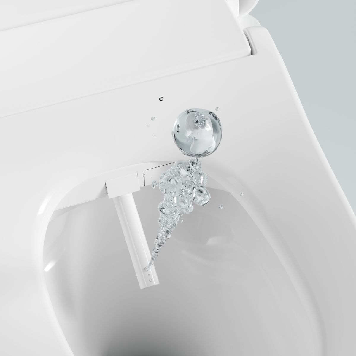 Catania Standard Bidet Seat With Luna Rimless Toilet