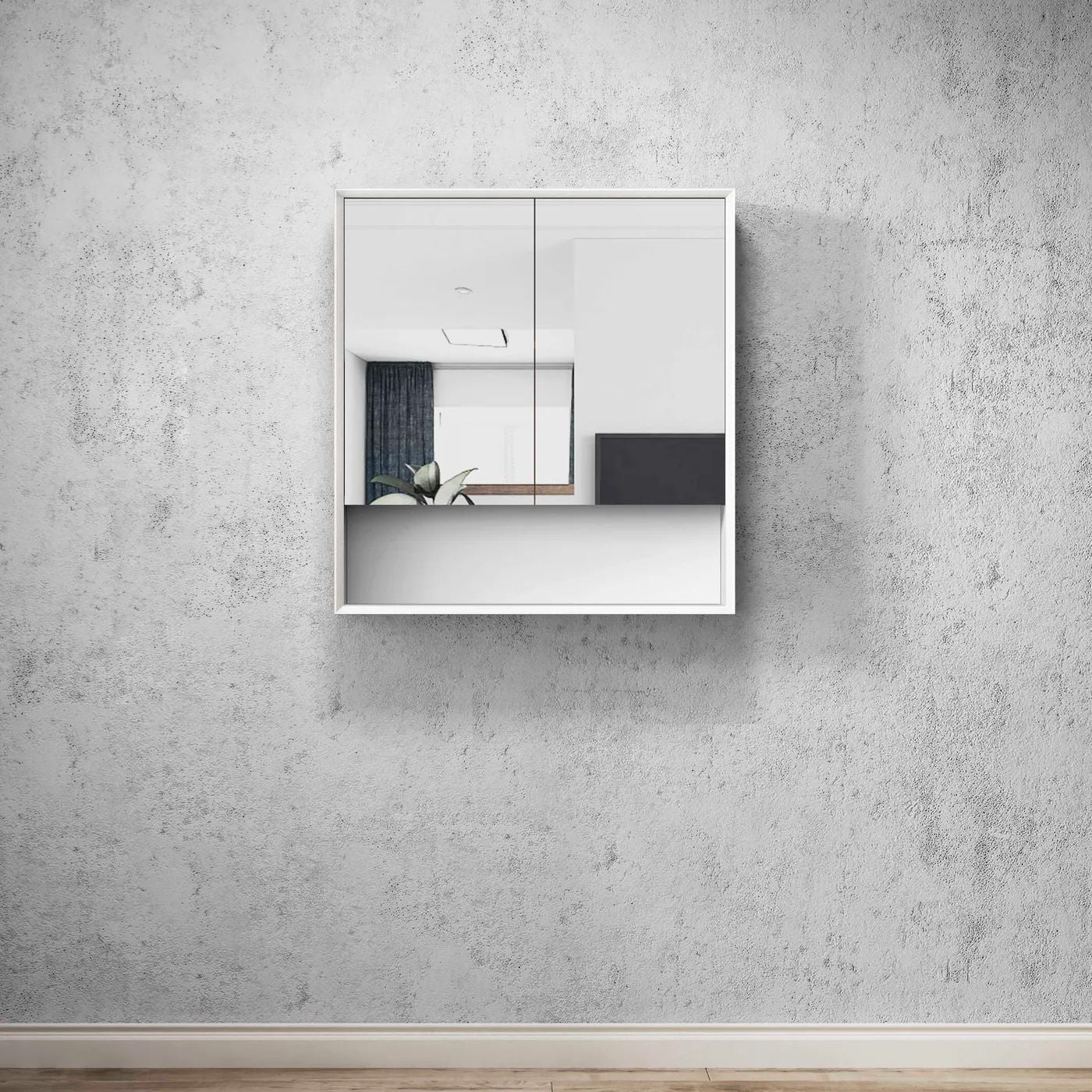 Boston 750 Wall-Hung Shaving Cabinet Matte White