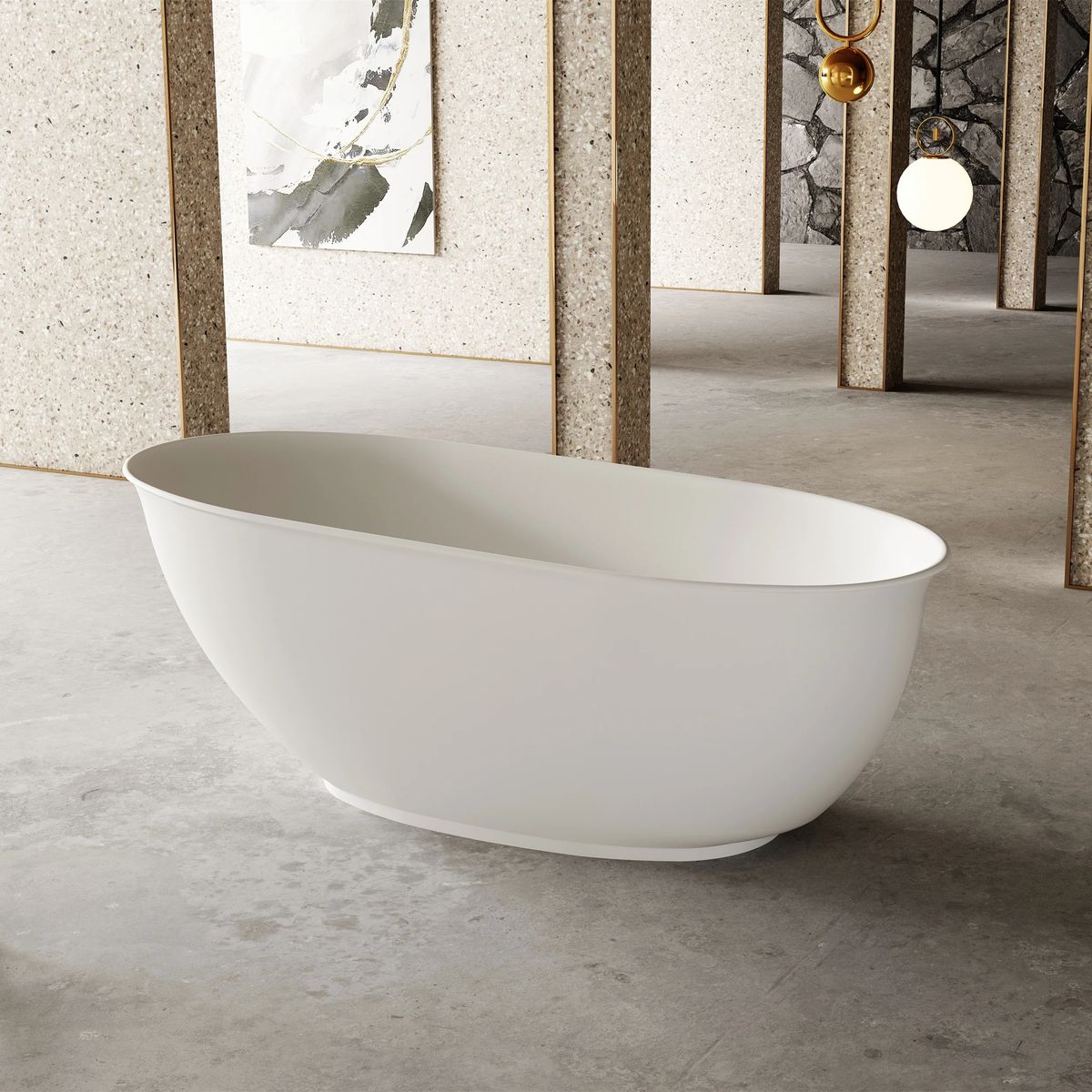 Vita 1500mm High Rise Bathtub Matte White
