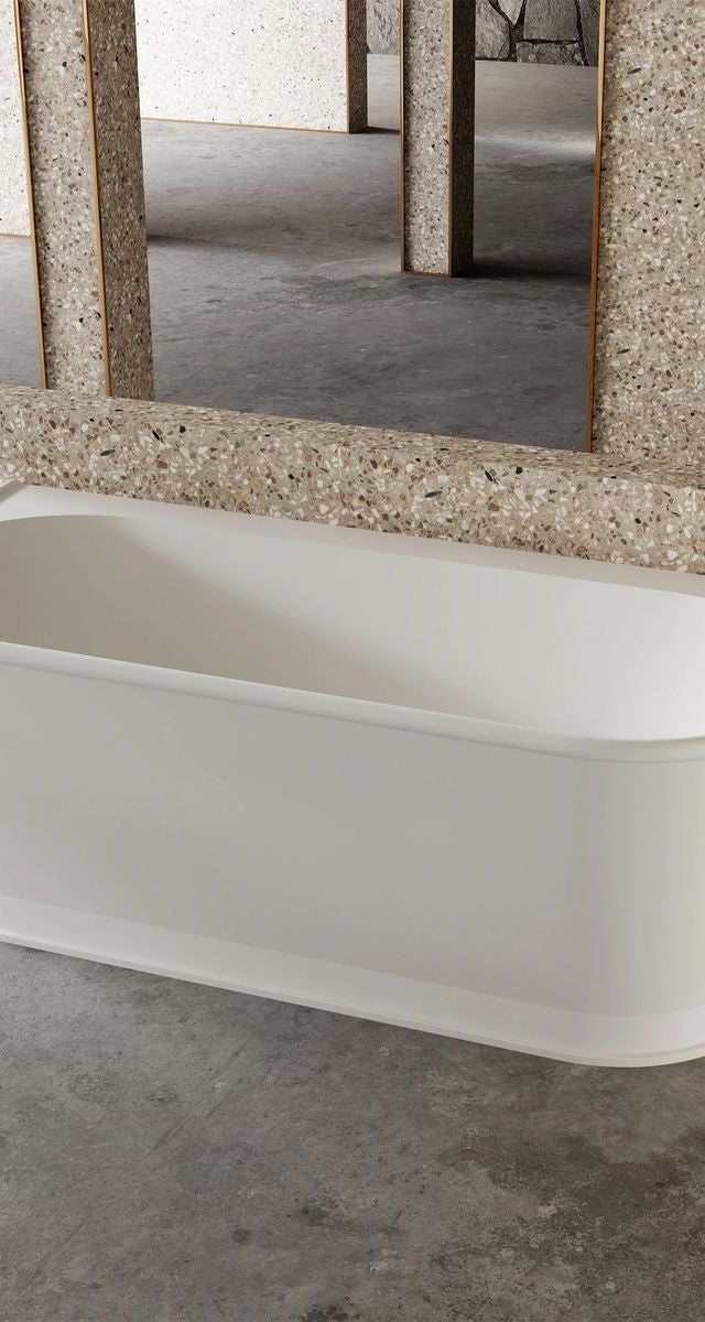 Westminster 1500mm Back To Wall Freestanding Bath in Gloss White