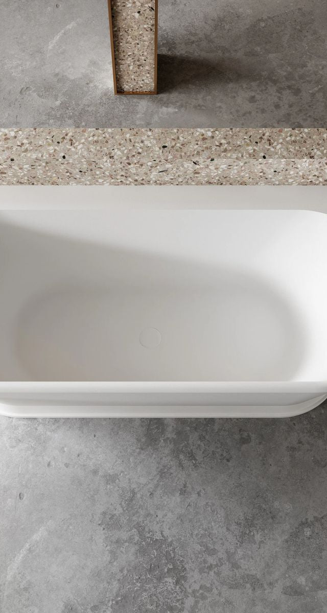 Westminster 1500mm Back To Wall Freestanding Bath in Gloss White