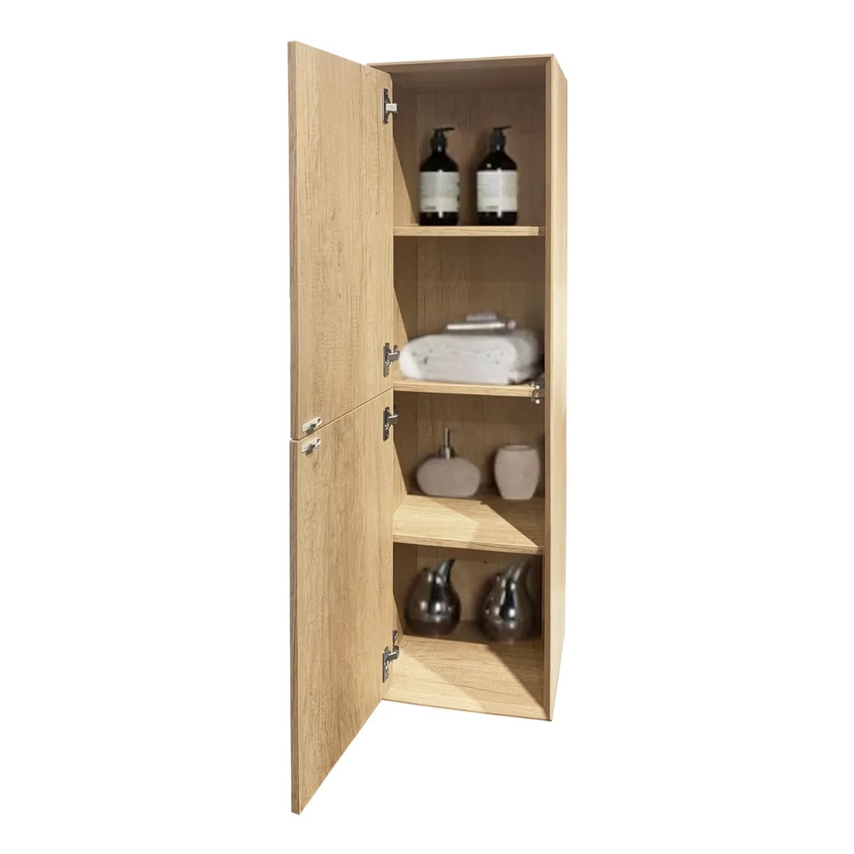 Byron Tall Boy 350x300x1200 - Natural Oak