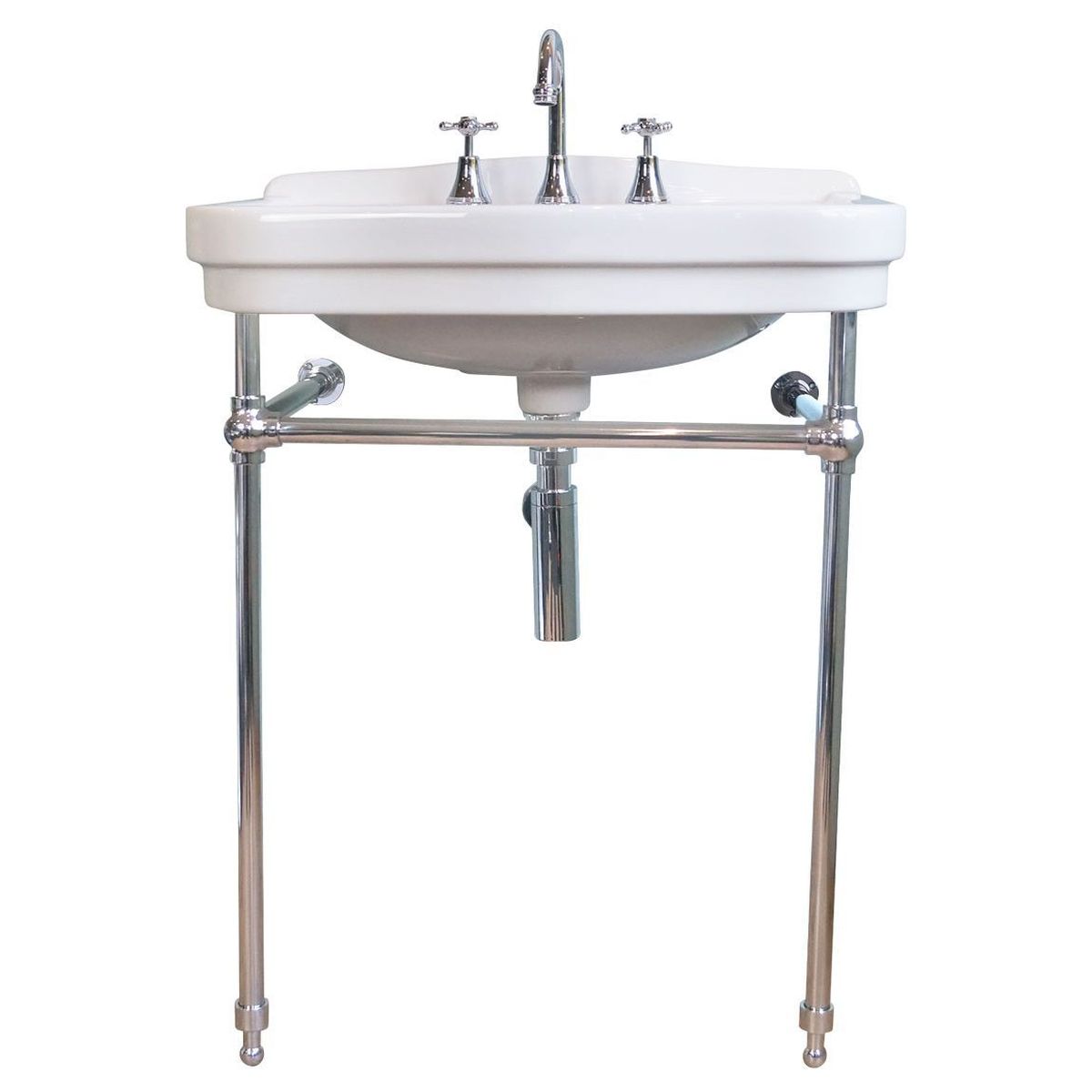 Claremont 68 X 51 Brushed Brass Basin Stand - 1 Taphole