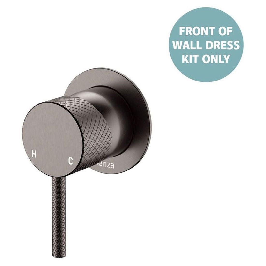 Axle Wall Mixer Dress Kit Small Round Plate in Gun Metal