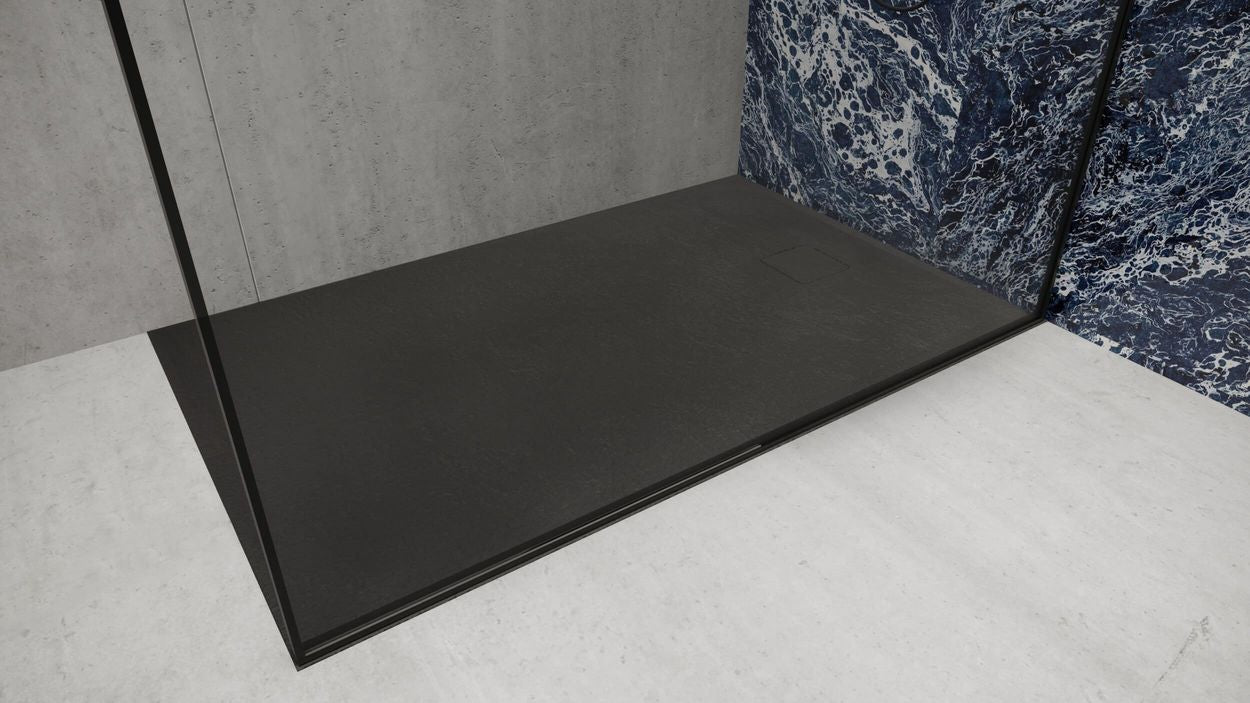Domus Living Cemento 900X1400 Shower Floor in Nero (Matte Black)