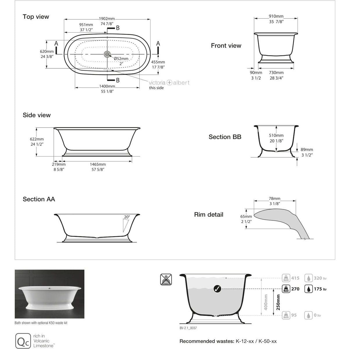 Victoria + Albert Elwick Bath